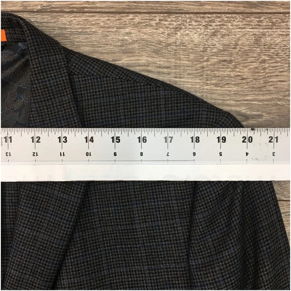 TALLIA Mens Wool Blazer Sport Coat Casual‎ Jacket Size 44S Two Button Suit